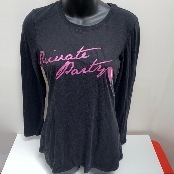 La Senza Long Sleeve T-Shirt with Glitter Print - Picture 1 of 9
